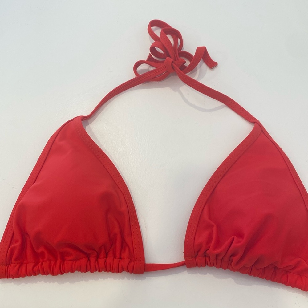 Red padded bikini top